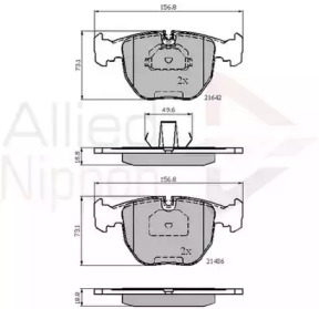 Комплект тормозных колодок COMLINE ADB01096