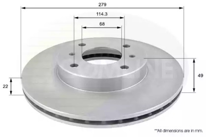 Тормозной диск COMLINE ADC0252V