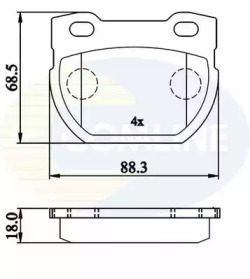 Комплект тормозных колодок COMLINE CBP02215