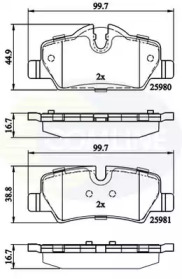 Комплект тормозных колодок COMLINE CBP02262