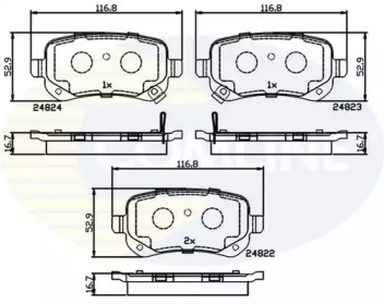 Комплект тормозных колодок COMLINE CBP36067