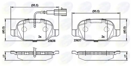 Комплект тормозных колодок COMLINE CBP11559