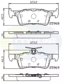 Комплект тормозных колодок COMLINE CBP02233