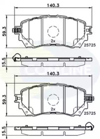 Комплект тормозных колодок COMLINE CBP32237