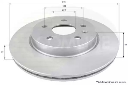 Тормозной диск COMLINE ADC1144V