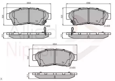 Комплект тормозных колодок COMLINE ADB3260