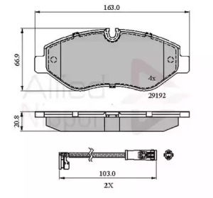 Комплект тормозных колодок COMLINE ADB21555