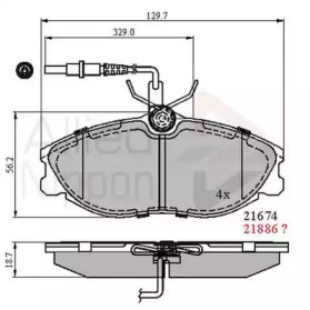 Комплект тормозных колодок COMLINE ADB1340