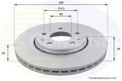 Тормозной диск COMLINE ADC1163V