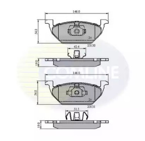 Комплект тормозных колодок COMLINE CBP0889