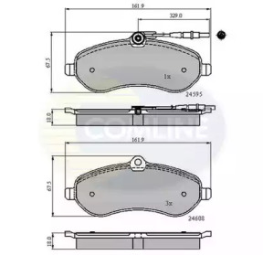 Комплект тормозных колодок COMLINE CBP11621