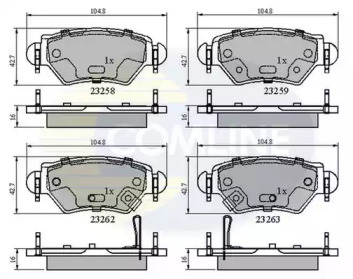 Комплект тормозных колодок COMLINE CBP31504