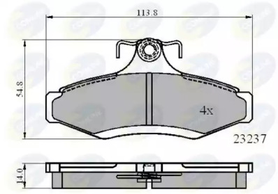 Комплект тормозных колодок COMLINE CBP0495