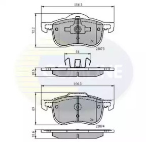Комплект тормозных колодок COMLINE CBP0730