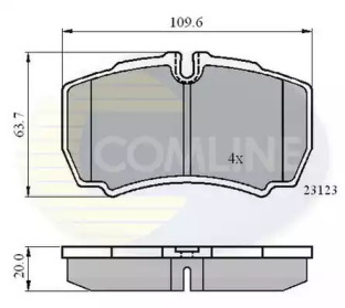 Комплект тормозных колодок COMLINE CBP01034