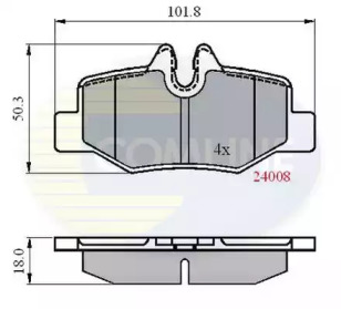 Комплект тормозных колодок COMLINE CBP01306