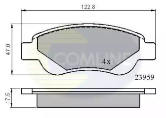 Комплект тормозных колодок COMLINE CBP01552