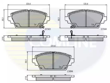 Комплект тормозных колодок COMLINE CBP3802