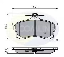 Комплект тормозных колодок COMLINE CBP3452