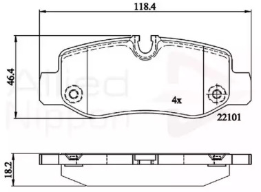 Комплект тормозных колодок COMLINE ADB02315