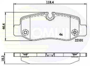 Комплект тормозных колодок COMLINE CBP02315