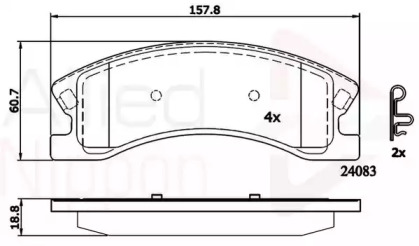 Комплект тормозных колодок COMLINE ADB31202