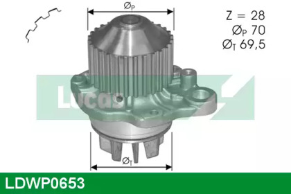 Насос LUCAS ENGINE DRIVE LDWP0653