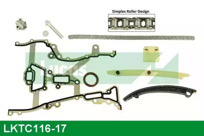 Комплект цепи привода распредвала LUCAS ENGINE DRIVE LKTC116-17