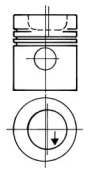 Поршень KOLBENSCHMIDT 93569600