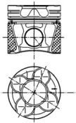 Поршень KOLBENSCHMIDT 99535600