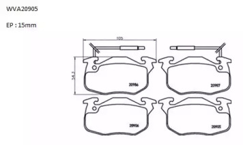 Комплект тормозных колодок AUTOMOTOR France ABP0003