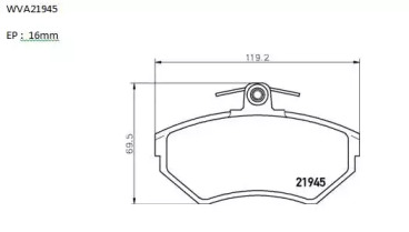 Комплект тормозных колодок AUTOMOTOR France ABP3196