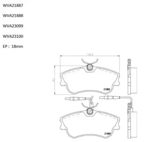 Комплект тормозных колодок AUTOMOTOR France ABP3205