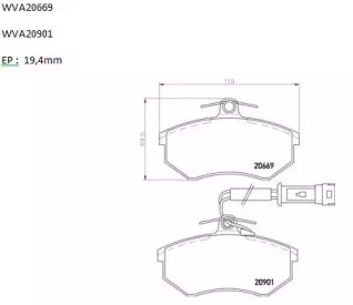 Комплект тормозных колодок AUTOMOTOR France ABP3309