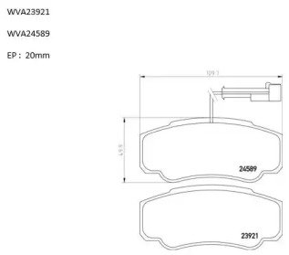 Комплект тормозных колодок AUTOMOTOR France ABP9905