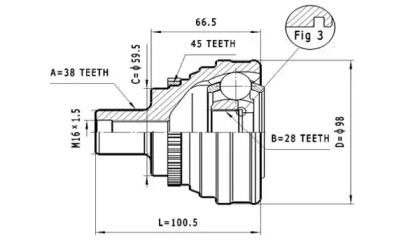 Шарнирный комплект STATIM C.283