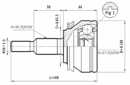 Шарнирный комплект STATIM C.294