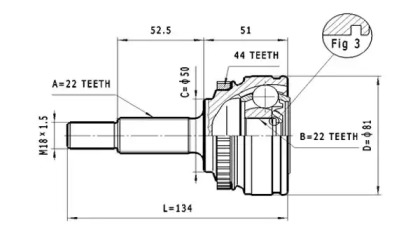 Шарнирный комплект STATIM C.382