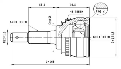 Шарнирный комплект STATIM C.565