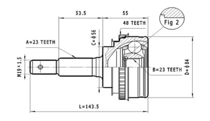 Шарнирный комплект STATIM C.568