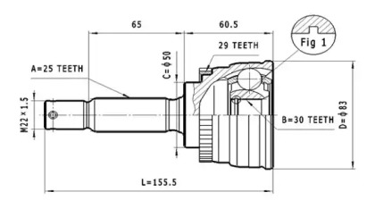 Шарнирный комплект STATIM C.626