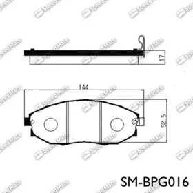 Комплект тормозных колодок SpeedMate SM-BPG016