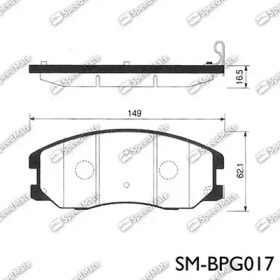 Комплект тормозных колодок SpeedMate SM-BPG017