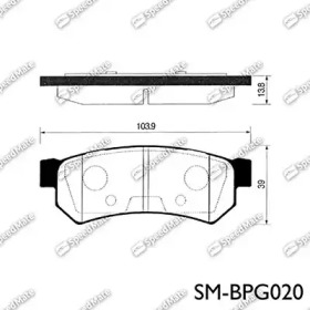 Комплект тормозных колодок SpeedMate SM-BPG020