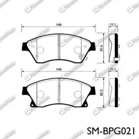 Комплект тормозных колодок SpeedMate SM-BPG021