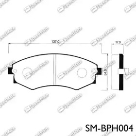 Комплект тормозных колодок SpeedMate SM-BPH004