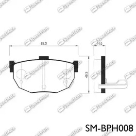 Комплект тормозных колодок SpeedMate SM-BPH008