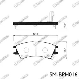 Комплект тормозных колодок SpeedMate SM-BPH016