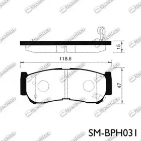 Комплект тормозных колодок SpeedMate SM-BPH031