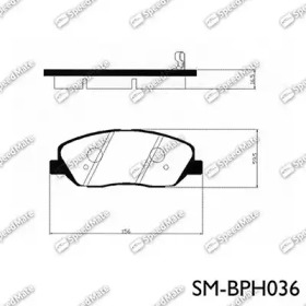 Комплект тормозных колодок SpeedMate SM-BPH036